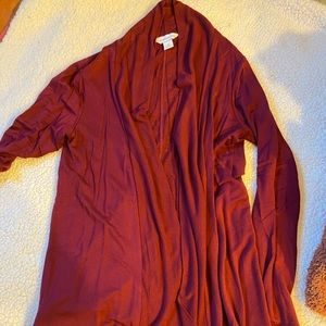 Liz Clairborne womens maroon cardigan